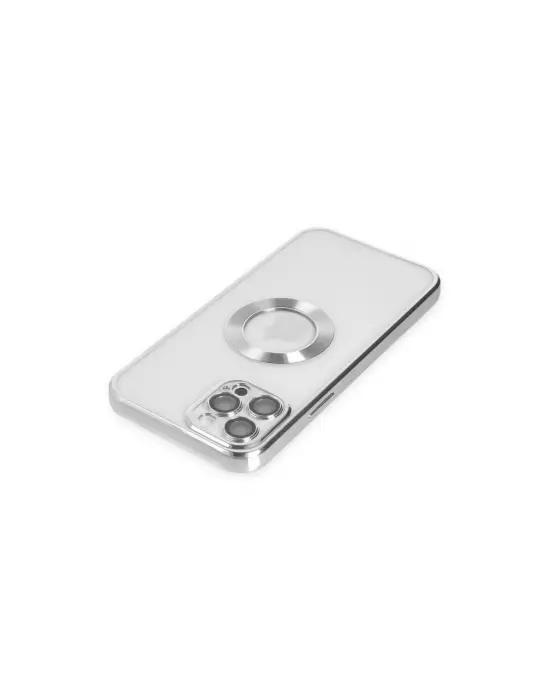 Apple İphone 12 Pro Kılıf Slot Silikon - Gümüş
