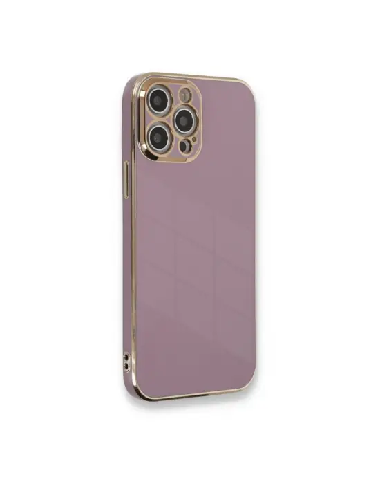 Apple İphone 12 Pro Kılıf Volet Silikon - Mor