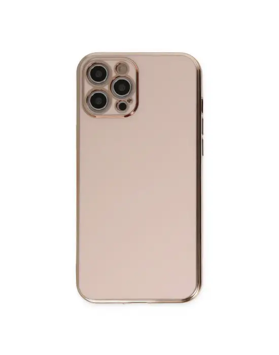 Apple İphone 12 Pro Kılıf Volet Silikon - Pembe