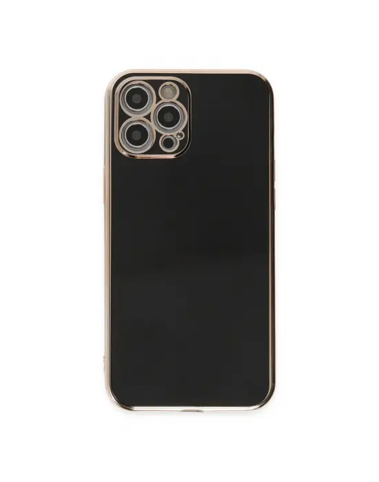 Apple İphone 12 Pro Kılıf Volet Silikon - Siyah