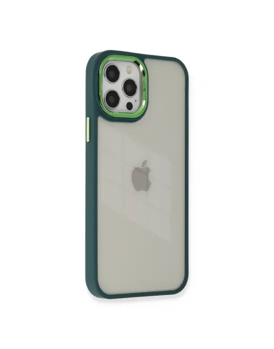Apple İphone 12 Pro Max Kılıf Dora Kapak - Haki Yeşil