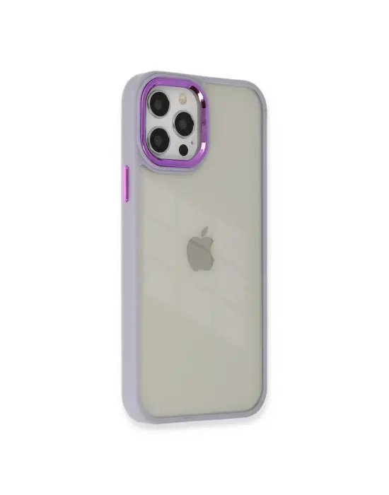 Apple İphone 12 Pro Max Kılıf Dora Kapak - Lila