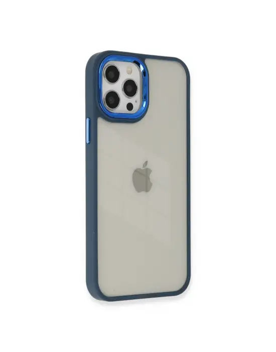 Apple İphone 12 Pro Max Kılıf Dora Kapak - Mavi