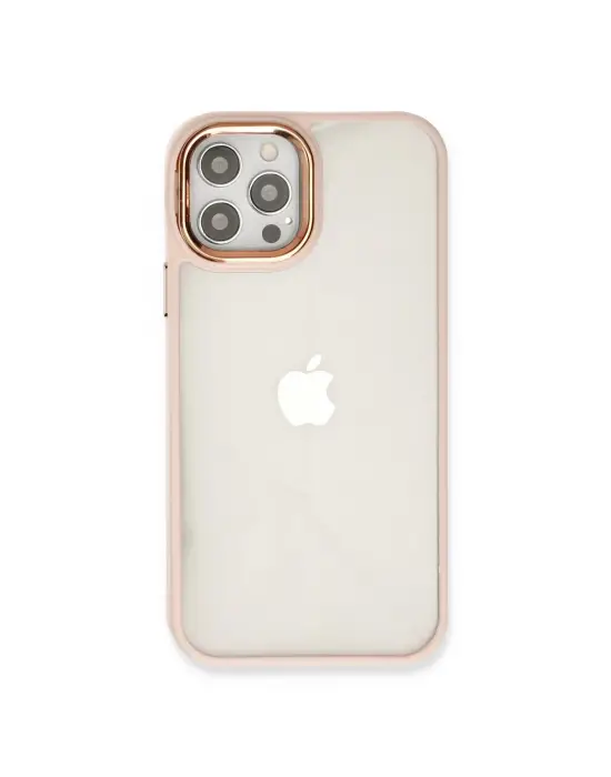 Apple İphone 12 Pro Max Kılıf Dora Kapak - Pudra