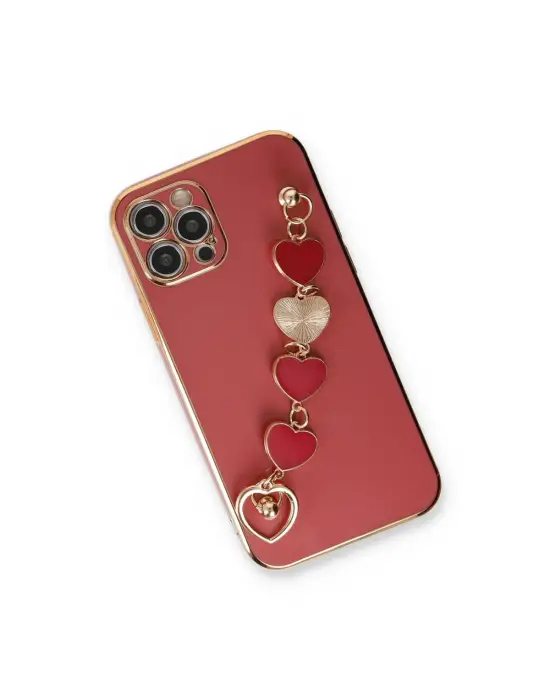 Apple İphone 12 Pro Max Kılıf Esila Silikon - Kırmızı