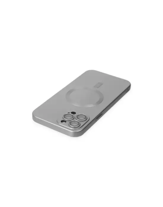 Apple İphone 12 Pro Max Kılıf Moshi Lens Magneticsafe Silikon - Gümüş