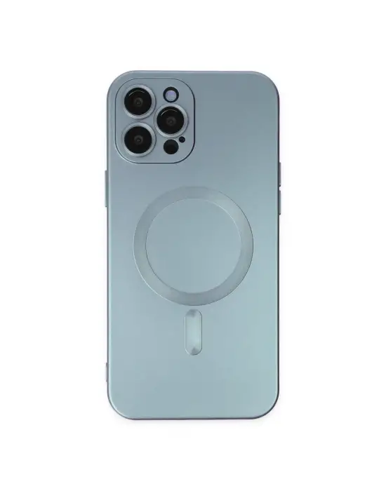 Apple İphone 12 Pro Max Kılıf Moshi Lens Magneticsafe Silikon - Sierra Blue