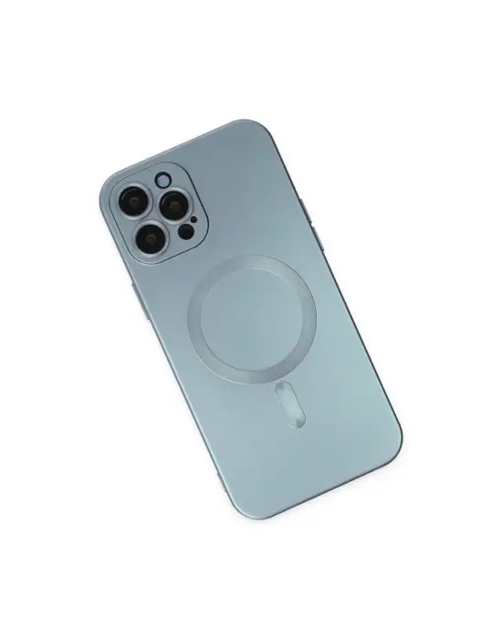 Apple İphone 12 Pro Max Kılıf Moshi Lens Magneticsafe Silikon - Sierra Blue