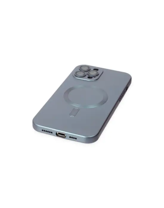 Apple İphone 12 Pro Max Kılıf Moshi Lens Magneticsafe Silikon - Sierra Blue