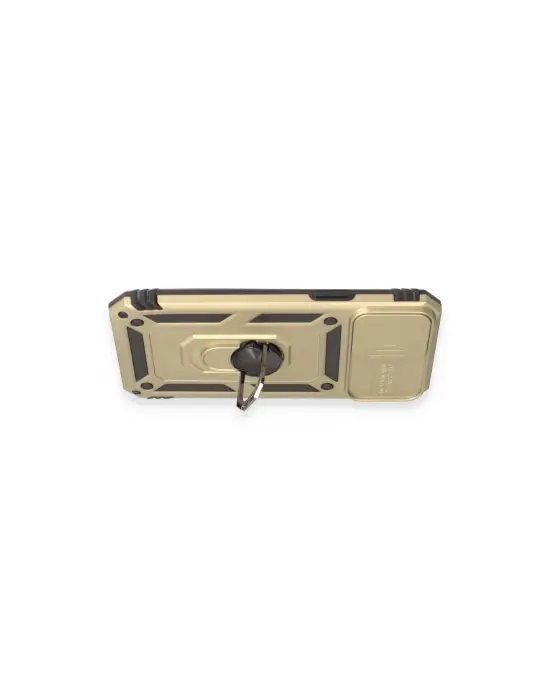 Apple İphone 12 Pro Max Kılıf Pars Lens Yüzüklü Silikon - Gold