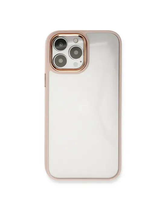 Apple İphone 13 Pro Kılıf Dora Kapak - Pudra