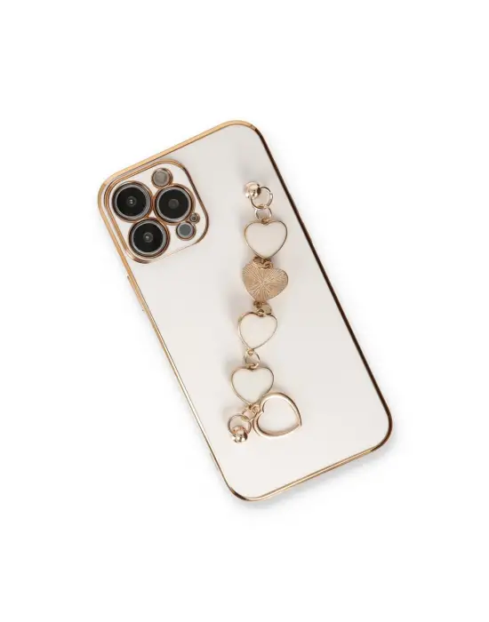 Apple İphone 13 Pro Kılıf Esila Silikon - Beyaz