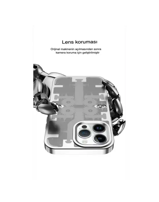 Apple İphone 13 Pro Kılıf Mekanik Bumper Kapak - Mavi