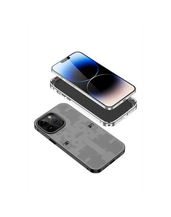Apple İphone 13 Pro Kılıf Mekanik Bumper Kapak - Siyah