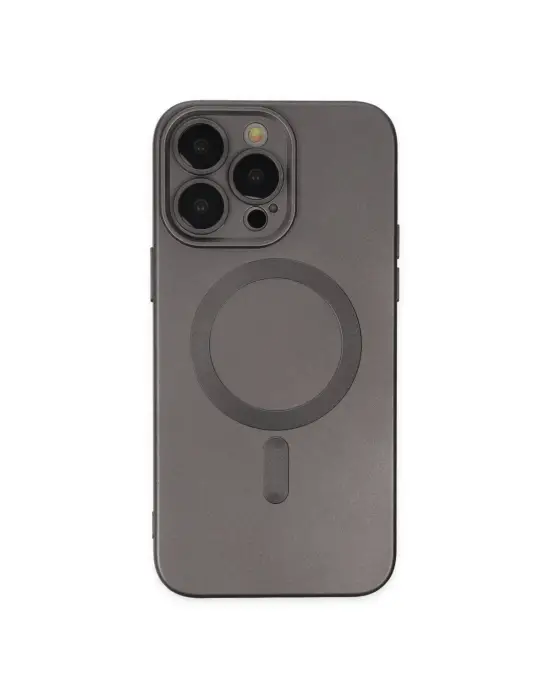 Apple İphone 13 Pro Kılıf Moshi Lens Magneticsafe Silikon - Füme