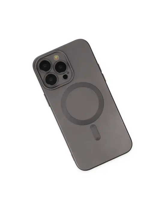 Apple İphone 13 Pro Kılıf Moshi Lens Magneticsafe Silikon - Füme