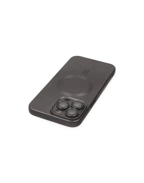 Apple İphone 13 Pro Kılıf Moshi Lens Magneticsafe Silikon - Füme