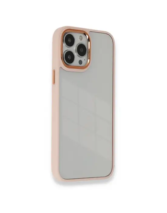 Apple İphone 13 Pro Max Kılıf Dora Kapak - Pudra