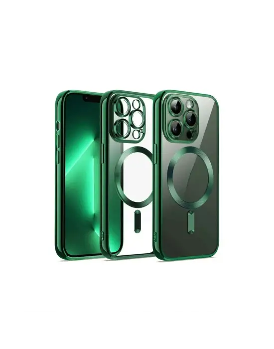 Apple İphone 13 Pro Max Kılıf Kross Magneticsafe Kapak - Koyu Yeşil