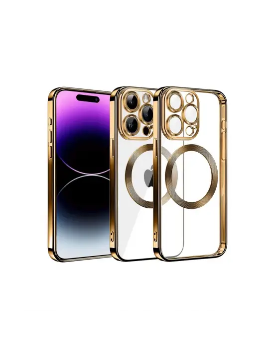 Apple İphone 13 Pro Max Kılıf Slot Silikon - Gold