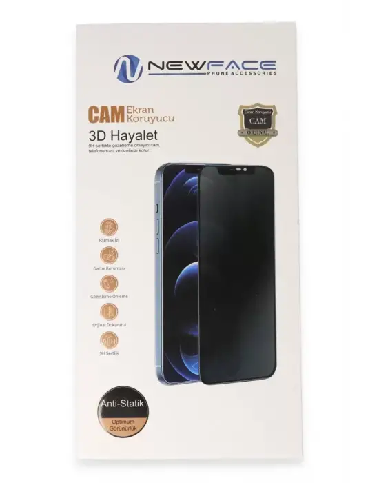 Apple iPhone 14 3D Antistatik Hayalet Cam Ekran Koruyucu