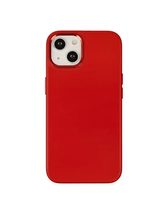 Apple İphone 14 Plus Kılıf Asya Deri Silikon - Kırmızı