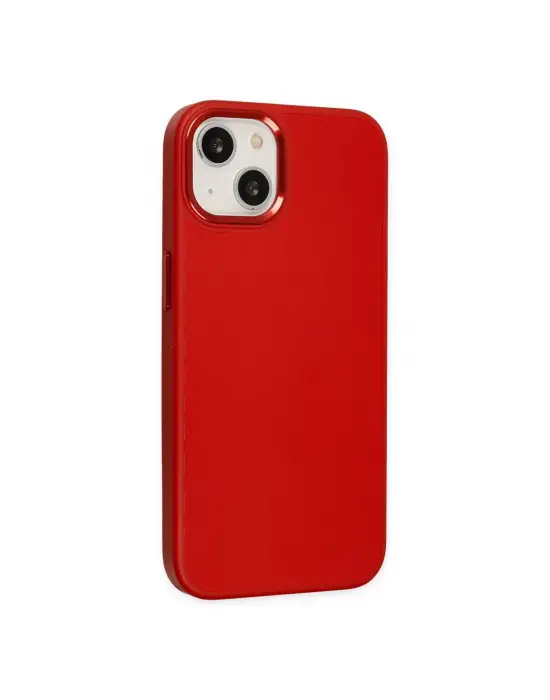 Apple İphone 14 Plus Kılıf Asya Deri Silikon - Kırmızı