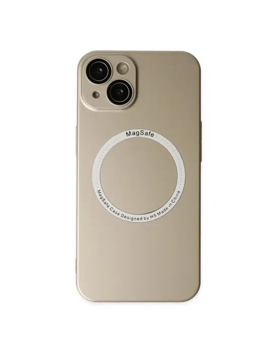 Apple İphone 14 Plus Kılıf Jack Magneticsafe Lens Silikon - Gold