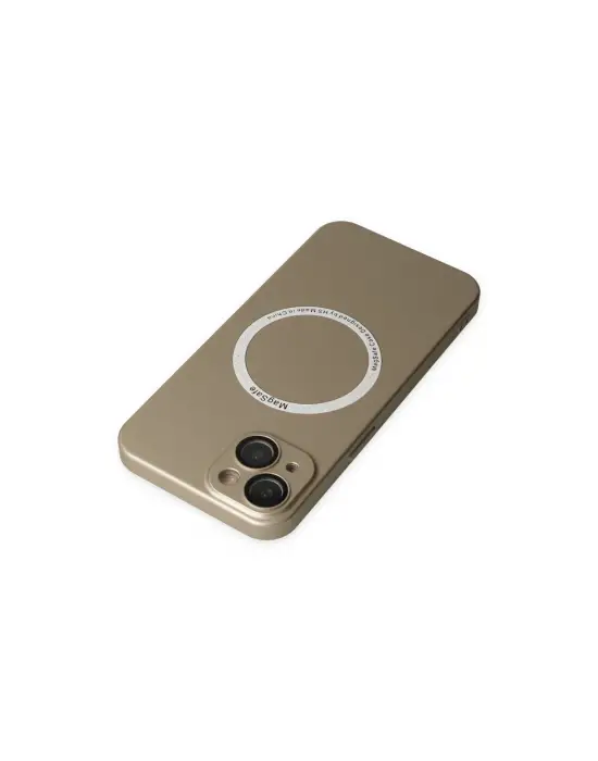 Apple İphone 14 Plus Kılıf Jack Magneticsafe Lens Silikon - Gold