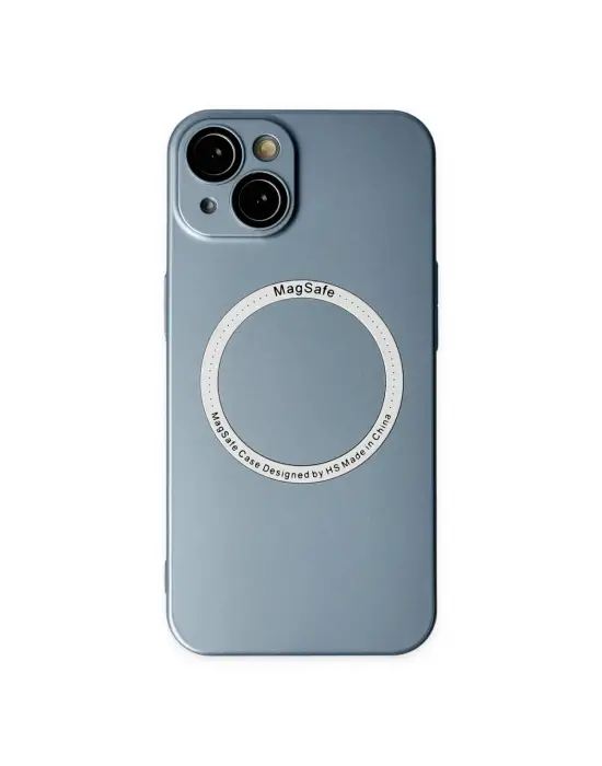 Apple İphone 14 Plus Kılıf Jack Magneticsafe Lens Silikon - Sierra Blue