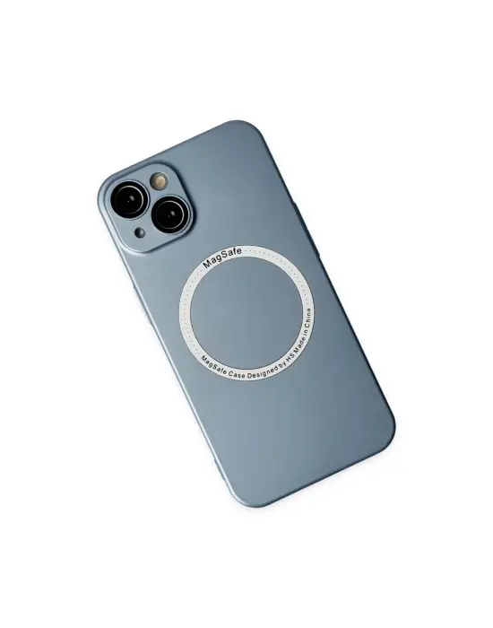 Apple İphone 14 Plus Kılıf Jack Magneticsafe Lens Silikon - Sierra Blue