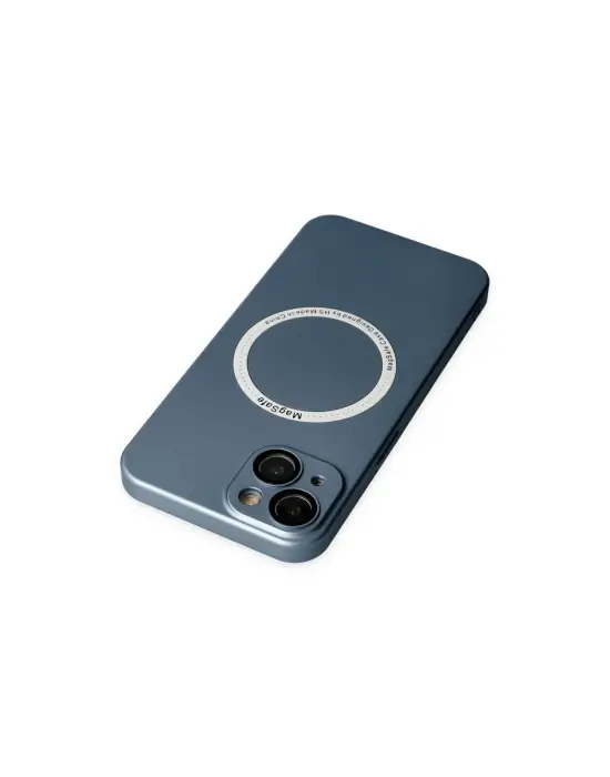 Apple İphone 14 Plus Kılıf Jack Magneticsafe Lens Silikon - Sierra Blue
