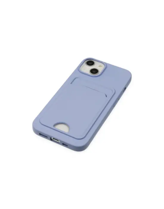 Apple İphone 14 Plus Kılıf Kelvin Kartvizitli Silikon - Lila