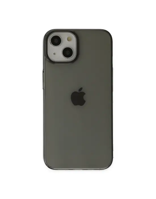 Apple İphone 14 Plus Kılıf Pc Sert Şeffaf Kapak - Siyah