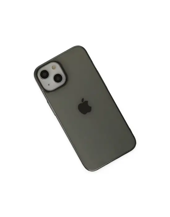 Apple İphone 14 Plus Kılıf Pc Sert Şeffaf Kapak - Siyah