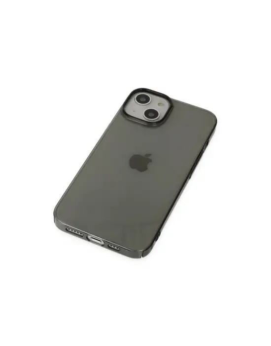 Apple İphone 14 Plus Kılıf Pc Sert Şeffaf Kapak - Siyah