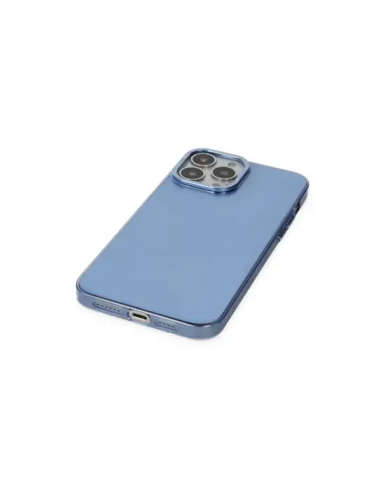 Apple İphone 14 Pro Kılıf Anka Pc Sert Metal Kapak - Mavi