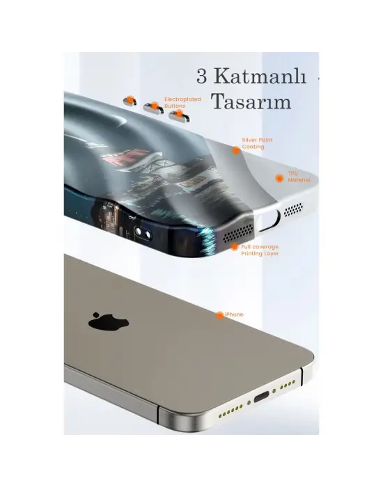 Apple İphone 14 Pro Kılıf Crew Desenli Kapak - Çiçek