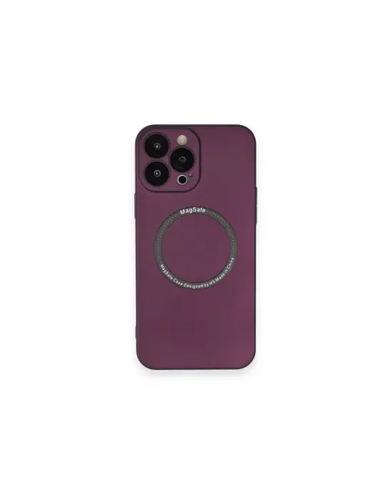 Apple İphone 14 Pro Kılıf Jack Magneticsafe Lens Silikon - Mürdüm