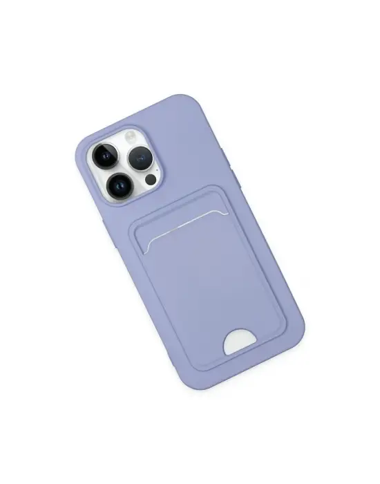 Apple İphone 14 Pro Kılıf Kelvin Kartvizitli Silikon - Lila