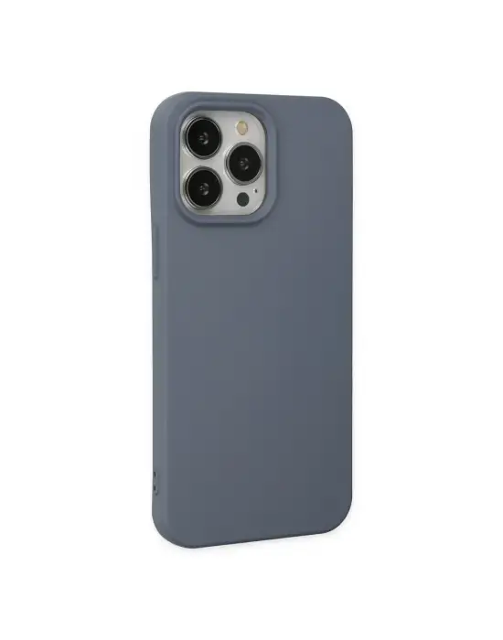 Apple İphone 14 Pro Kılıf Nano İçi Kadife Silikon - Gri