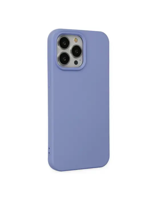 Apple İphone 14 Pro Kılıf Nano İçi Kadife Silikon - Lila