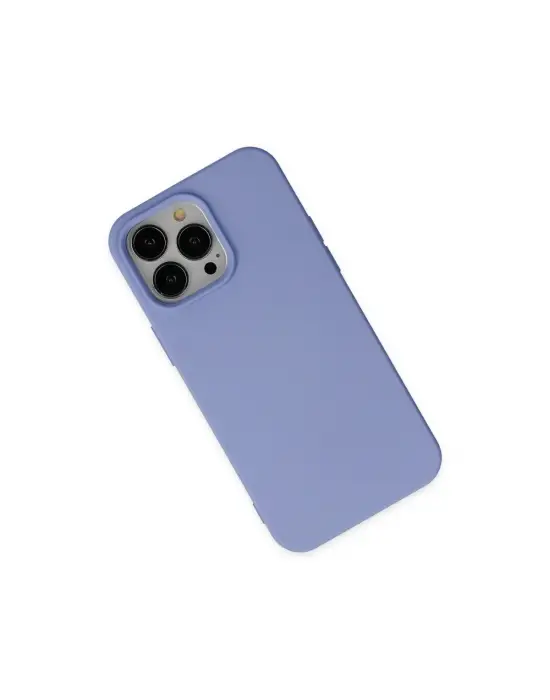 Apple İphone 14 Pro Kılıf Nano İçi Kadife Silikon - Lila