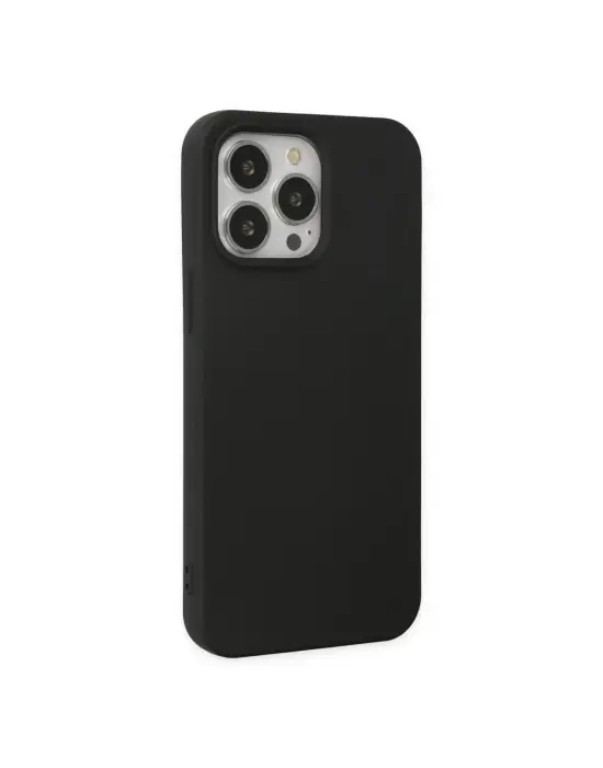 Apple İphone 14 Pro Kılıf Nano İçi Kadife Silikon - Siyah