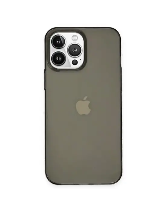 Apple İphone 14 Pro Kılıf Pc Sert Şeffaf Kapak - Siyah