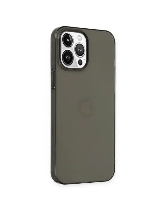 Apple İphone 14 Pro Kılıf Pc Sert Şeffaf Kapak - Siyah