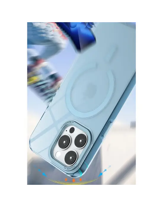 Apple İphone 14 Pro Kılıf Troy Magsafe Kapak - Sarı