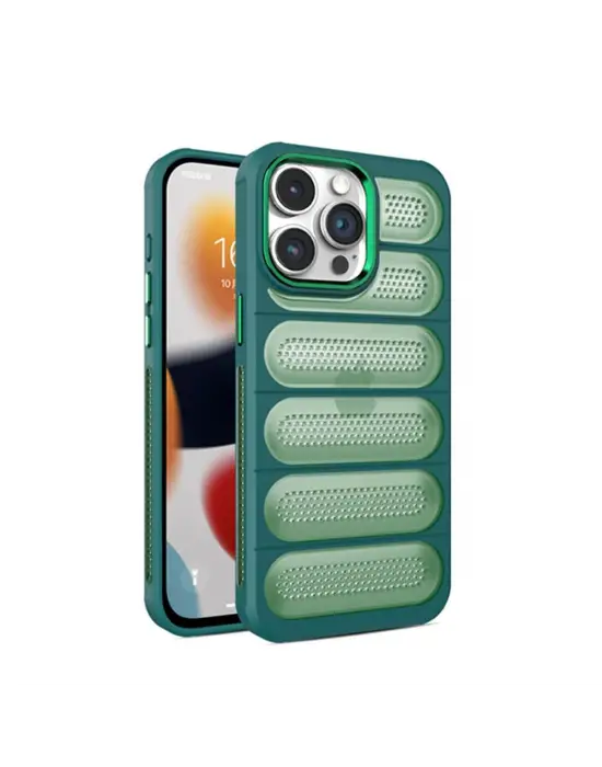 Apple İphone 14 Pro Max Kılıf Airmax Silikon Kapak - Koyu Yeşil