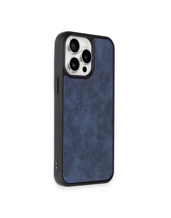 Apple İphone 14 Pro Max Kılıf Aras Deri Kapak - Lacivert