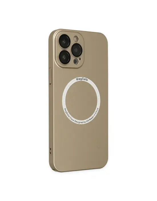 Apple İphone 14 Pro Max Kılıf Jack Magneticsafe Lens Silikon - Gold